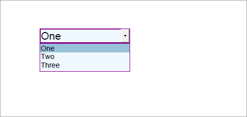 ComboBox form field