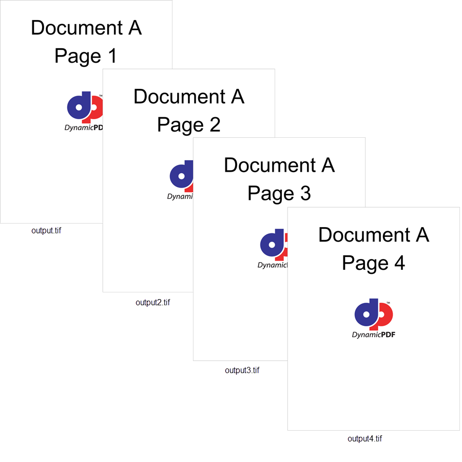 PDF to converted to four TIFF images.
